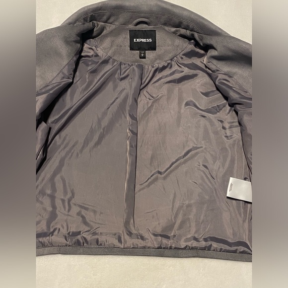 Express faux suede zip up biker jacket size medium - Picture 4 of 8
